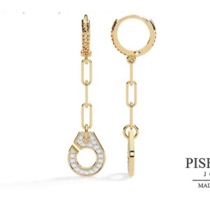 Chain padlock earrings