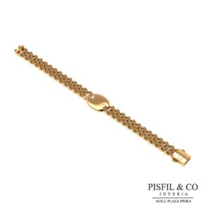 Placa Ovalada de Eslabón Cubano