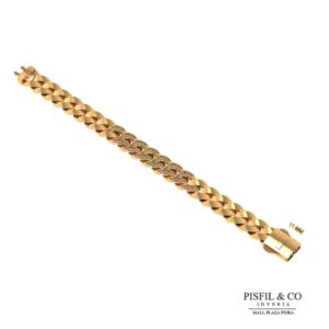 Miami Cuban Link con Eslabones Centrales de Brillo