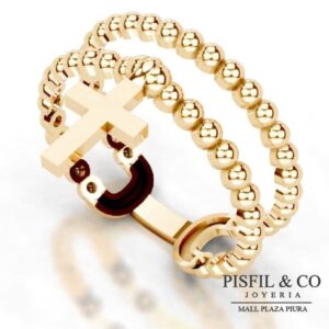 Anillo "Devotion Bead" de Doble Brazo