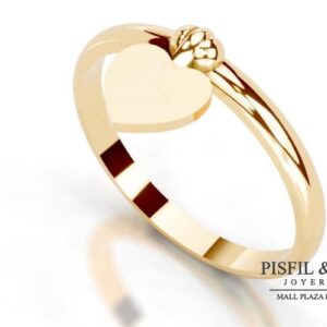 Anillo "Amour Solitaire" de Corazón Pulido