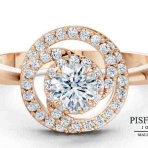 Anillo "Eternal Orbit" con Halo Helicoidal